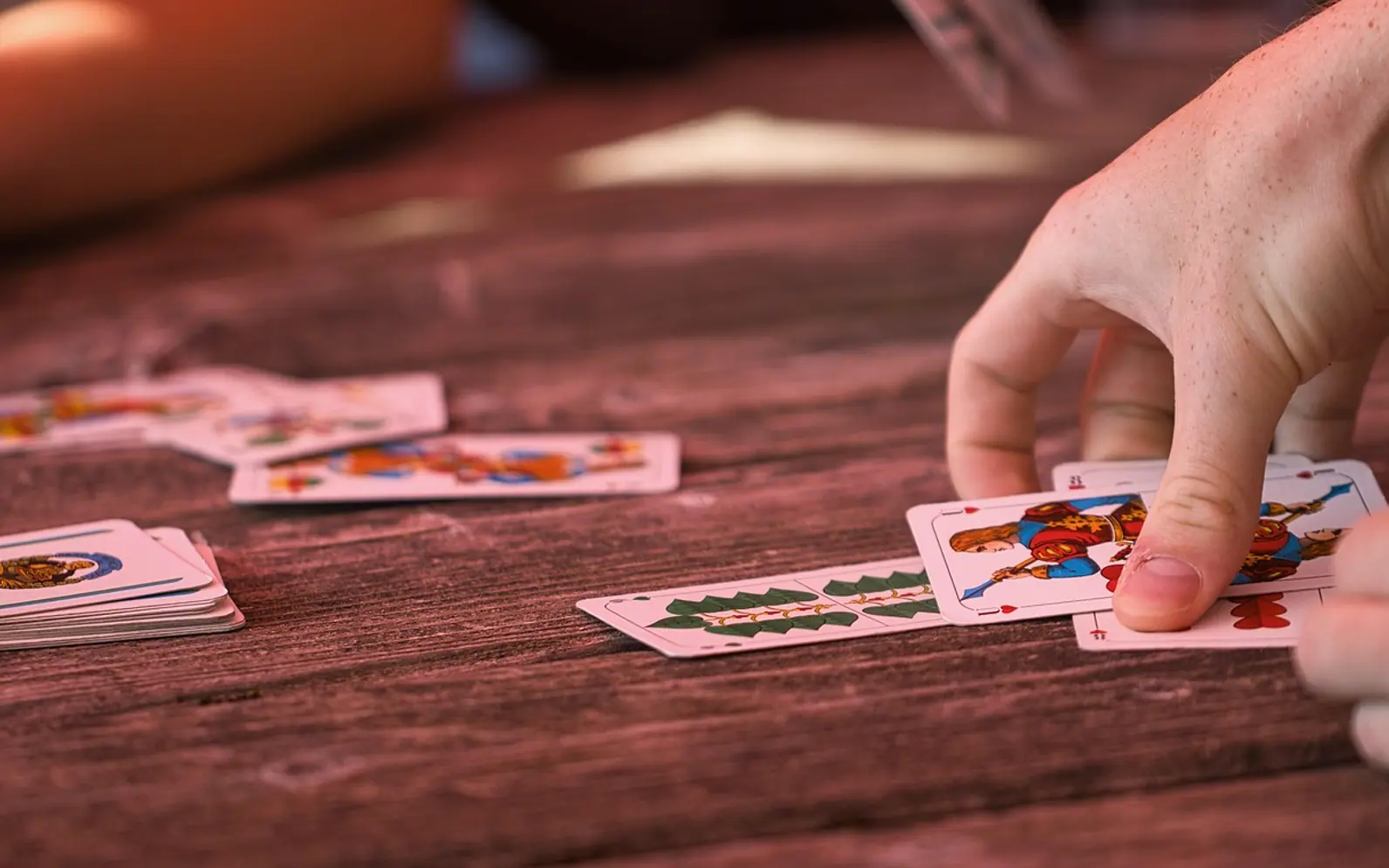 Card game, card player and playing cards