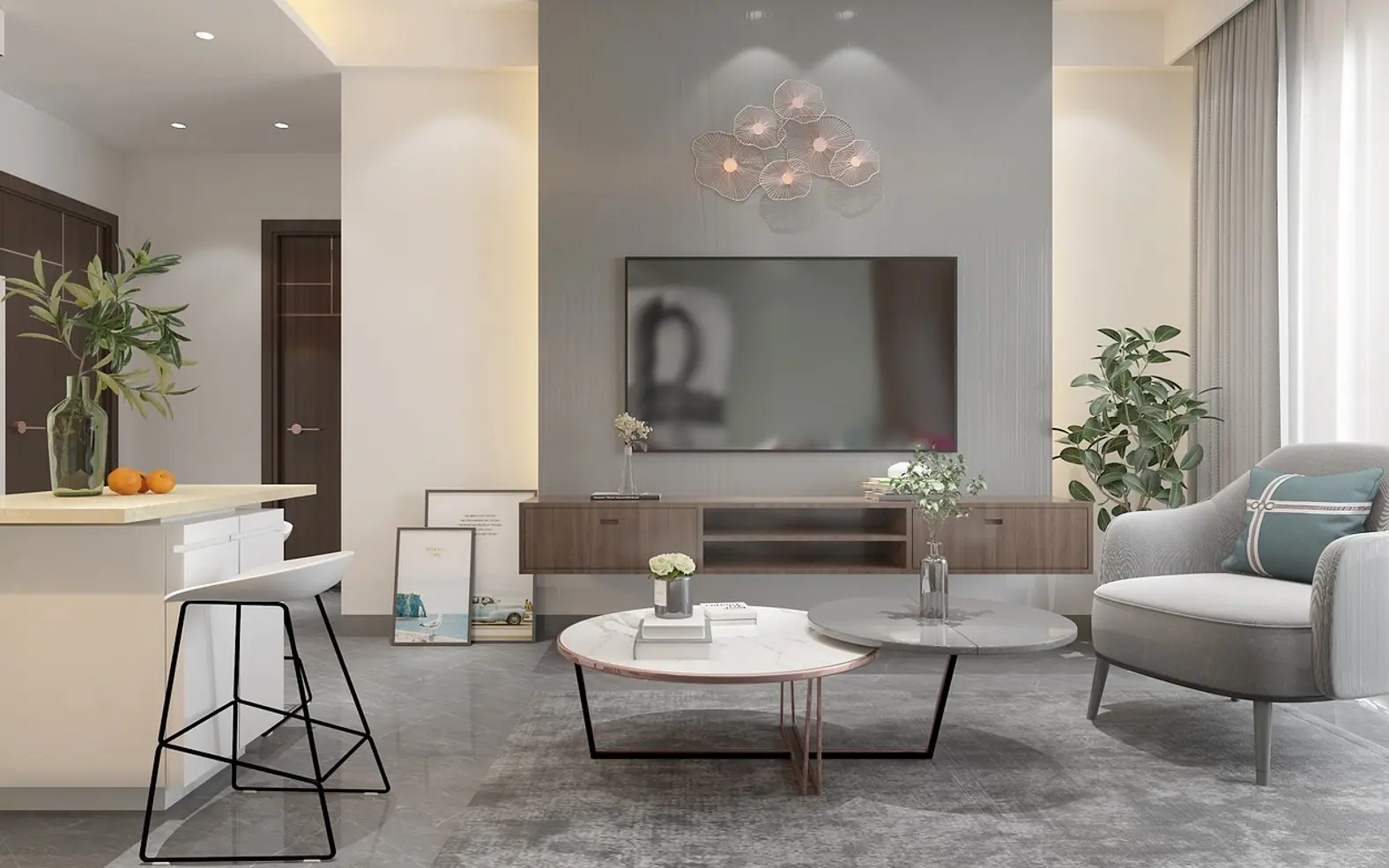 Apartment, interior design and indoors